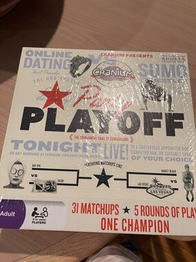 Cranium Playoff Party Game – White, Red, Black